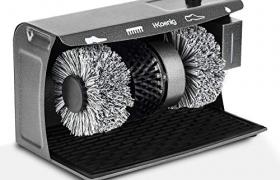 H.Koenig U600 Cireuse à chaussures électrique, Lustreuse, Polisseuse Pro avec distributeur de cire liquide et 2 brosses polisseuses poil souple et 1 brosse de nettoyage poil dur, repose pieds, 120W H.Koenig U600 Cireuse à chaussures électrique, Lustreuse, Polisseuse Pro avec distributeur de cire liquide et 2 brosses polisseuses poil souple et 1 brosse de nettoyage poil dur, repose pieds, 120W