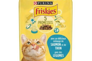 FRISKIES pour Chat Stérilisé - Croquettes avec un délicieux mélange de Saumon et de Thon avec des Légumes 4 kg