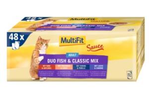 MultiFit Adult Sauce Duo Fish & Classic Mix Multipack 48x100 g
