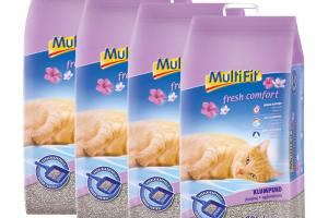 MultiFit Fresh Litière agglomérante parfumée Fresh Comfort 4x20 l