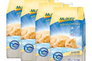 MultiFit Litière agglomérante ultra comfort 4x15 l