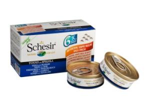 Schesir Multipack 24 x 50 g Thon au bar, en gelée