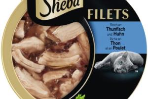 Sheba Filets aliment humide pour chat Thon et poulet 16x60 g