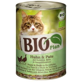 BIOPlan Adult Poulet et dinde au riz complet, à la poire et à l'huile de tournesol 6x400 g