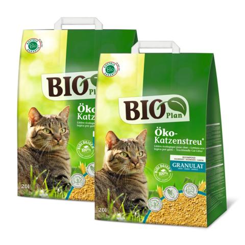 BIOPlan Litière bio pour chat 2x20 l