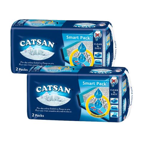 CATSAN Sac et litière 2-en1 prêt à poser 2 pcsx2 CATSAN Sac et litière 2-en1 prêt à poser 2 pcsx2