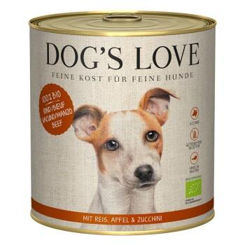 DOG'S LOVE Amour de Chien Nourriture Humide Chien, Adulte, Bio 6x800 g Bœuf au riz, aux pommes et aux courgettes 6x800 g DOG'S LOVE Amour de Chien Nourriture Humide Chien, Adulte, Bio 6x800 g Bœuf au riz, aux pommes et aux courgettes 6x800 g