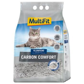 MultiFit Litière Agglomérante au Charbon Actif pour Chat 12 l