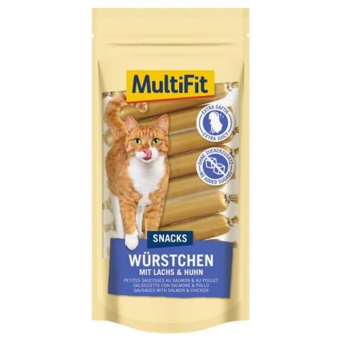 MultiFit Saucisses à grignoter 3 x 12 x 9 g Saumon MultiFit Saucisses à grignoter 3 x 12 x 9 g Saumon