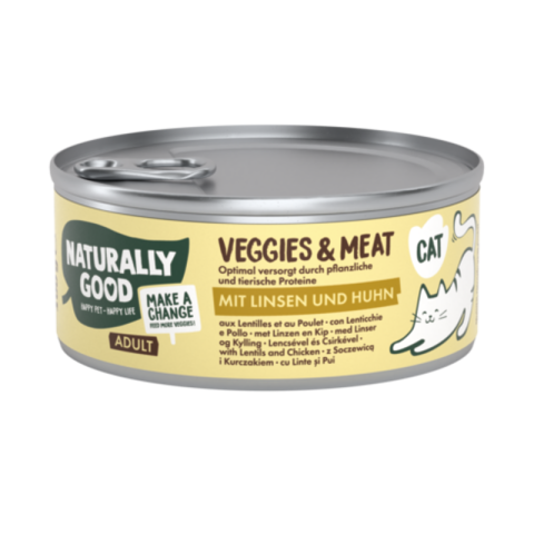 Naturally Good Veggies & Meat 12 x 100 g Lentilles et poulet