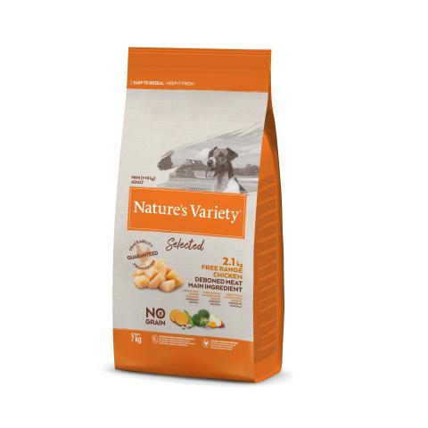 Nature's Variety Selected Croquettes pour Chien Adulte Mini avec Poulet Désosé 7 kg