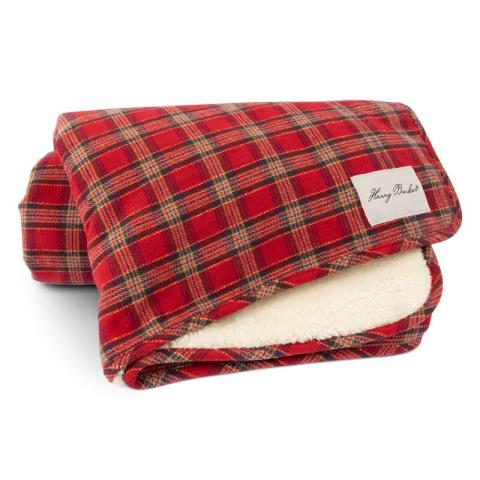 Paw Care Harry Barker Couverture plaid rouge sherpa