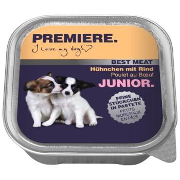 PREMIERE Best Meat Junior Poulet et bœuf 16x100 g PREMIERE Best Meat Junior Poulet et bœuf 16x100 g
