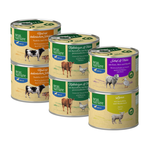 REAL NATURE Lot mixte Adult 6x200 g Pack mix 2