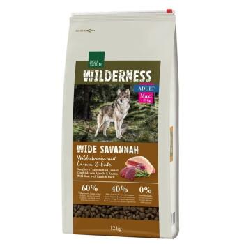REAL NATURE WILDERNESS croquettes pour chien adulte de grande taille, Wide Savannah, sanglier avec agneau et canard 12 kg