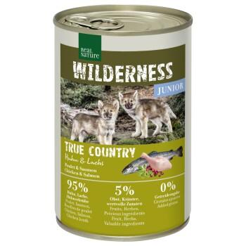 REAL NATURE WILDERNESS Junior Poulet avec saumon 6x400 g REAL NATURE WILDERNESS Junior Poulet avec saumon 6x400 g