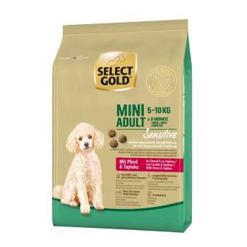SELECT GOLD Sensitive aliments secs pour chien Mini Cheval au tapioca 1 kg