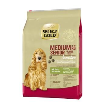 SELECT GOLD Sensitive Croquettes Chien Senior Medium Canard aux pommes de terre 4 kg SELECT GOLD Sensitive Croquettes Chien Senior Medium Canard aux pommes de terre 4 kg