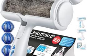 BluePet® Rouleau Magique Anti-Poils 2.0 pour Chien et Chat - Ramasse Les Poils d'animaux - Enlève Les Peluches - Anti-bouloche, réutilisable et Facile à Nettoyer