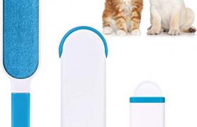 iHomy _Anti-poils brosse pour animal domestique - Brosse de nettoyage magique réutilisable pour enlever les poils d’animaux de compagnie avec Auto-nettoyage retirer Chien Chat Cheveux (Bleu)