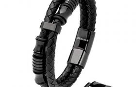 SERASAR 20cm Noir Homme Cuir Bracelet Acier Inoxydable Véritable Multi Tissé Réglable Les Hommes Chaîne Tressé Accessoire Jeune Garcon Bijou Jewelry Luxe Cadeaux Saint Valentin Argent Large Classic SERASAR 20cm Noir Homme Cuir Bracelet Acier Inoxydable Véritable Multi Tissé Réglable Les Hommes Chaîne Tressé Accessoire Jeune Garcon Bijou Jewelry Luxe Cadeaux Saint Valentin Argent Large Classic