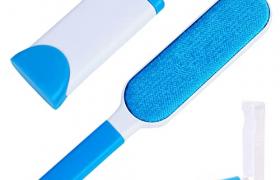 SIMIN Brosse Anti-Peluches, Brosse Anti Poils Animaux Chat & Chien, Brosse de Nettoyage Magique Réutilisable Enlève Poils, Brosse de Base autonettoyante Double Face Amovible (Bleu)