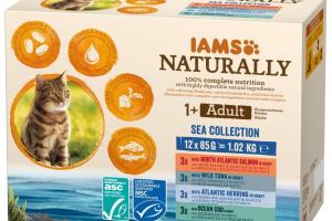 Iams Naturally Chat Adulte Collection Mer en Sauce Iams Naturally Chat Adulte Collection Mer en Sauce