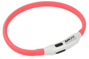 AniOne Collier en silicone clignotant rouge
