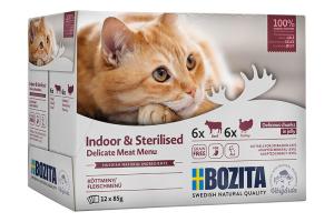 BOZITA Adult Indoor sterilised Multibox Bouchées en gelée 12 x 85 g
