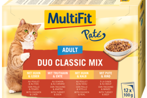 MultiFit Adult Pâtée Duo Classic Mix multipack 12x100g MultiFit Adult Pâtée Duo Classic Mix multipack 12x100g