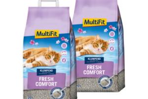MultiFit Fresh Comfort Litière Agglomérante pour Chat Parfum frais 2x20 l