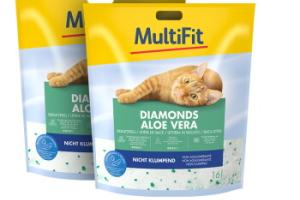 MultiFit Litière en Silice Non Agglomérante pour Chat et Chaton à l'Aloe Vera 2x16 l