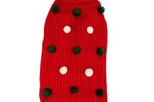 Paw Care Harry Barker Pull-over à pompon Holiday rouge M Paw Care Harry Barker Pull-over à pompon Holiday rouge M