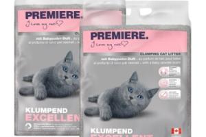 PREMIERE Excellent Litière Agglomérante Talc pour Bébé 2x12 kg