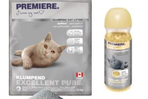 PREMIERE Litière agglomérante Excellent Vanille Pure 12 kg au désodorisant