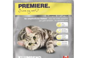 PREMIERE Litière Agglomérante Non Parfumée pour Chat 12 kg