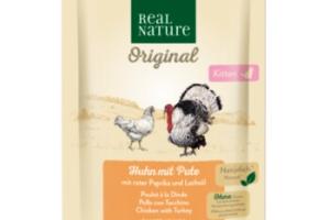 REAL NATURE Original nourriture humide pour chaton, Poulet avec dinde 12x85 g
