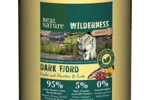 REAL NATURE WILDERNESS Adult Dark Fjord Saumon, renne et canard 24x800 g