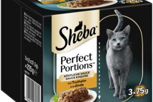 Sheba Perfect Portions en sauce nourriture humide pour chat 3x75 g Dinde Sheba Perfect Portions en sauce nourriture humide pour chat 3x75 g Dinde