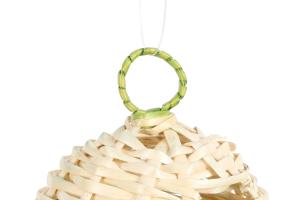 Nid pomme en osier pour oiseaux exotiques