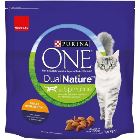 Purina One DualNature Chat Adulte - Spiruline et Poulet Purina One DualNature Chat Adulte - Spiruline et Poulet