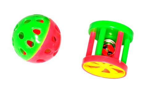 Lot de 2 jouets avec grelot Lot de 2 jouets avec grelot