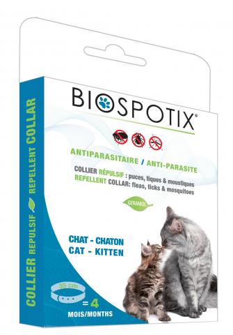 Biospotix Collier Répulsif Antiparasitaire Chat et Chaton Biospotix Collier Répulsif Antiparasitaire Chat et Chaton