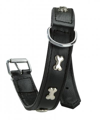Bobby Collier Chien Cuir Extra Souple Noir Bobby Collier Chien Cuir Extra Souple Noir