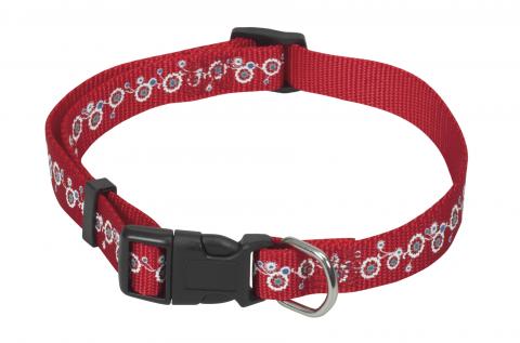 Chapuis Sellerie Collier Collection Motif Fleurs Rouge Chapuis Sellerie Collier Collection Motif Fleurs Rouge