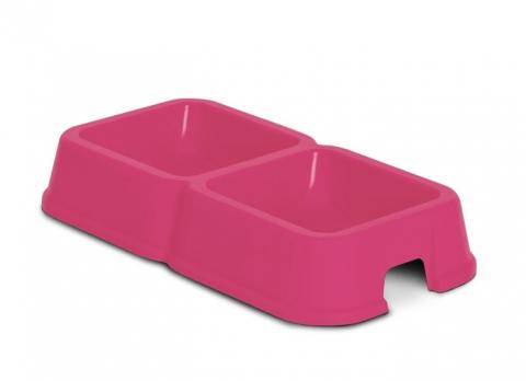 Gamelle double basique antidérapante Rouge Gamelle double basique antidérapante Rouge