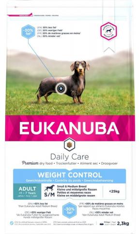 Eukanuba Daily Care Chien Adulte Small/Medium Contrôle du Poids Poulet