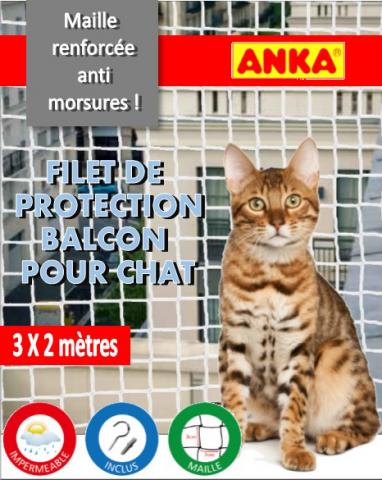 Filet de protection pour balcon et fenêtre pour chat Filet de protection pour balcon et fenêtre pour chat