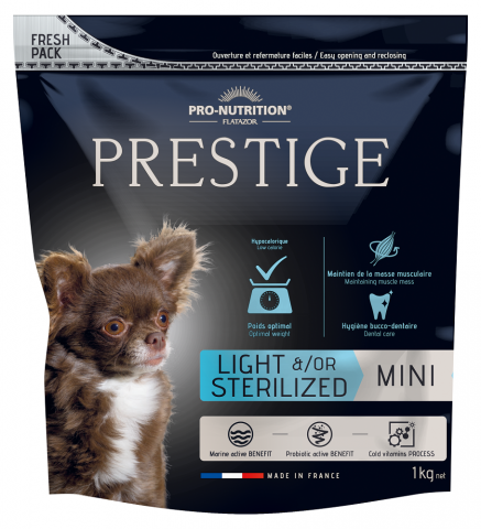 Pro-Nutrition Flatazor Prestige Chien Light/Sterilized Mini Pro-Nutrition Flatazor Prestige Chien Light/Sterilized Mini