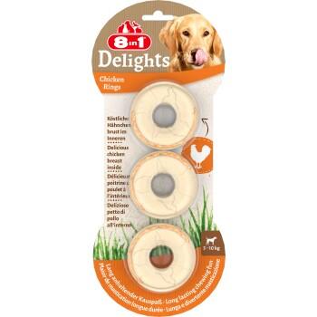 8in1 8 en 1 Delights anneaux à mâcher à la viande de poulet 3 pcsx3 8in1 8 en 1 Delights anneaux à mâcher à la viande de poulet 3 pcsx3